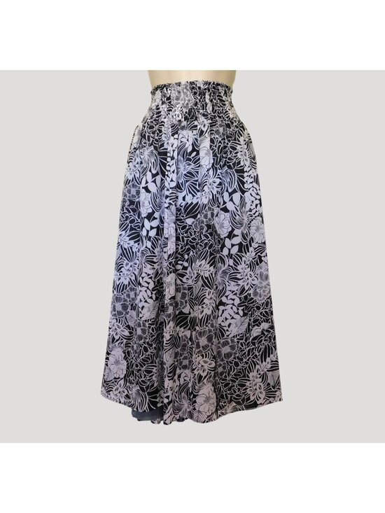 George Dresses & Skirts - George Floral Skirt XL 16 18 Black White Print Elastic Waist Lined Lightweight